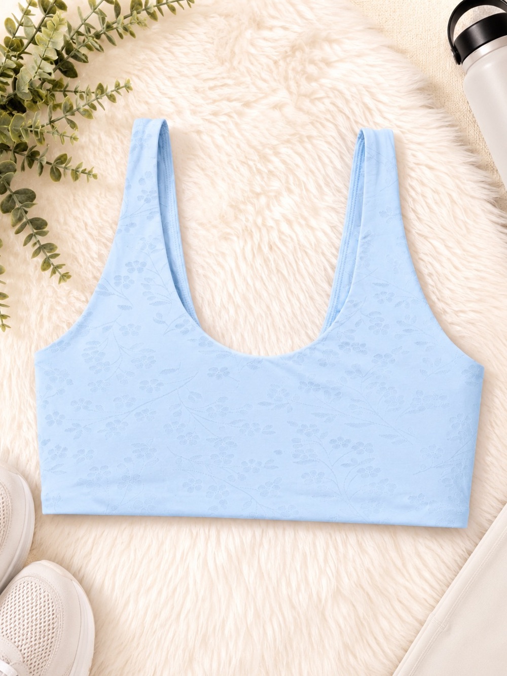 Aerie Smootheze Blue Scoop Neck Seamless Bralette